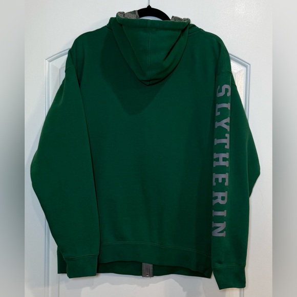 Slithering Zip Up Hoodie From Harry Potter Hogwarts Size Large Green - Picture 5 of 10